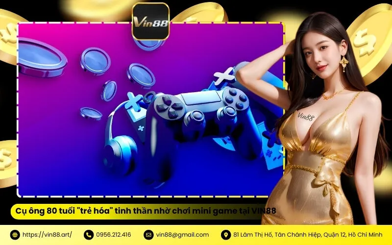 Cụ ông 80 tuổi trẻ hóa tinh thần nhờ chơi mini game tại VIN88